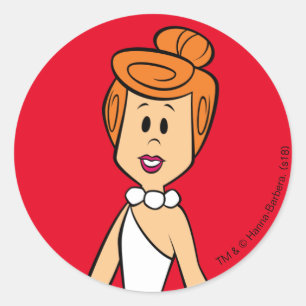 Sticker Rond Les Pierrafeu   Wilma Flintstone