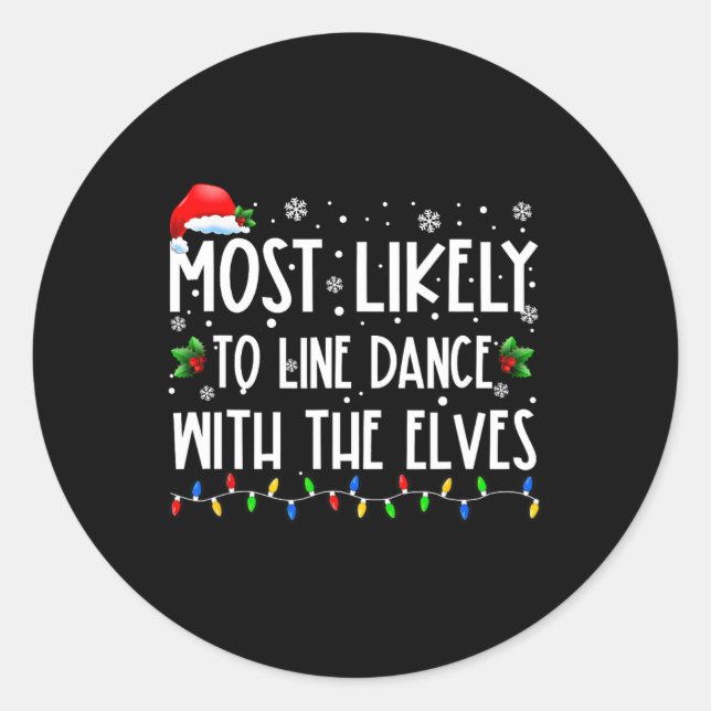Sticker Rond Les Plus Susceptibles D'Aligner La Danse Avec Les  (Devant)