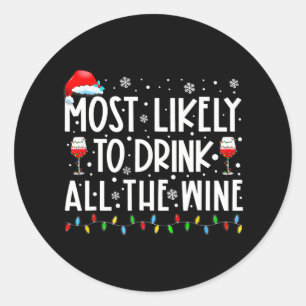 Sticker Rond Les Plus Susceptibles De Boire Toute La Famille De