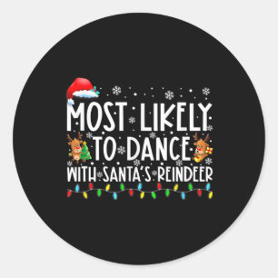 Sticker Rond Les plus susceptibles de danser avec la famille de