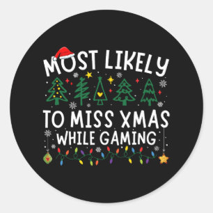 Sticker Rond Les Plus Susceptibles De Manquer Les Noël Tout En