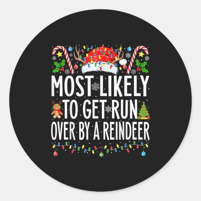 Sticker Rond Les Plus Susceptibles D'Être Renversés Par Une Fam (Devant)