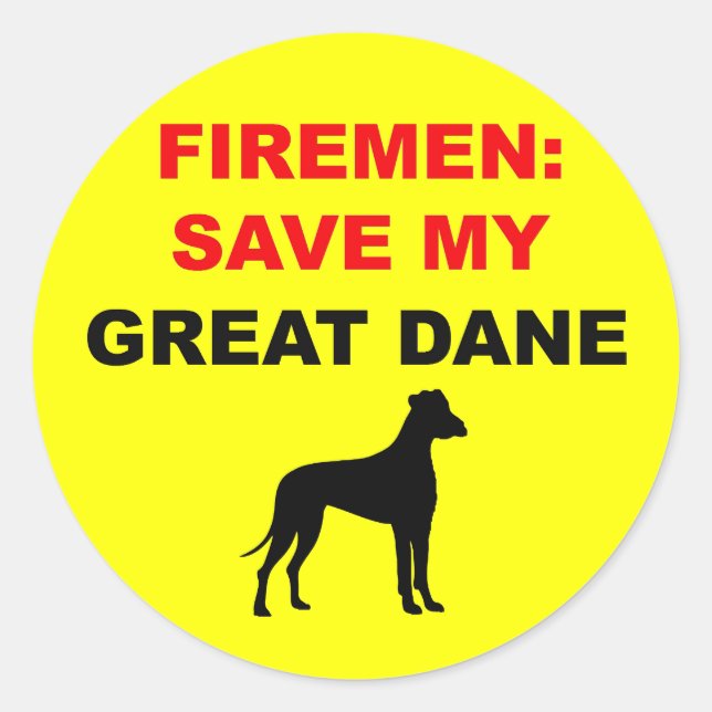 Sticker Rond Les pompiers sauvent mon grand Danse (Devant)