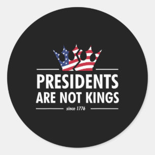Sticker Rond Les présidents ne sont pas des rois - Drapeau des