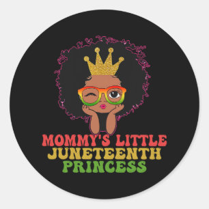 Sticker Rond Les princes de la petite junte de maman célèbrent