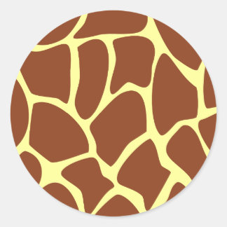 Sticker Rond Les Prints de Brown Girafe.