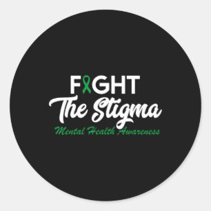 Sticker Rond Les problèmes de santé mentale de la stigmatisatio