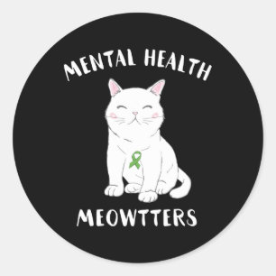 Sticker Rond Les Problèmes De Santé Mentale Mettent Fin À La St