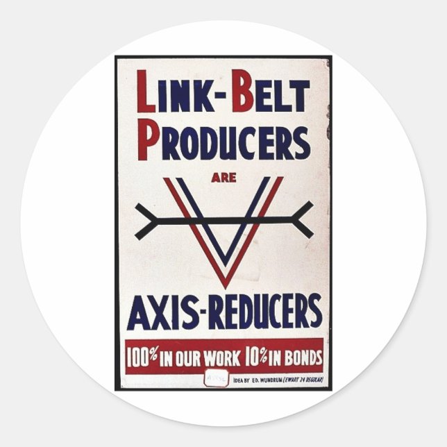 Sticker Rond Les Producteurs De Ceintures De Lien Sont Axis - R (Devant)