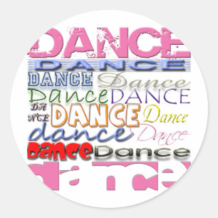 Sticker Rond Les produits du danseur de danse