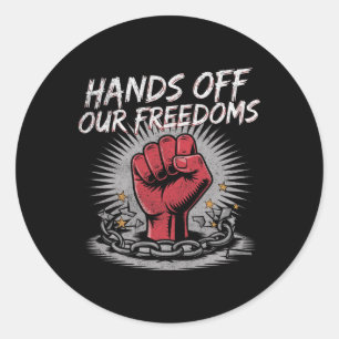 Sticker Rond Les protestations politiques anti-Trump