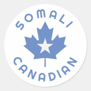 Sticker Rond Les racines somaliennes canadiennes