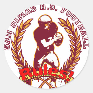 Sticker Rond LES RÈGLES DE Football San Dimas HS !