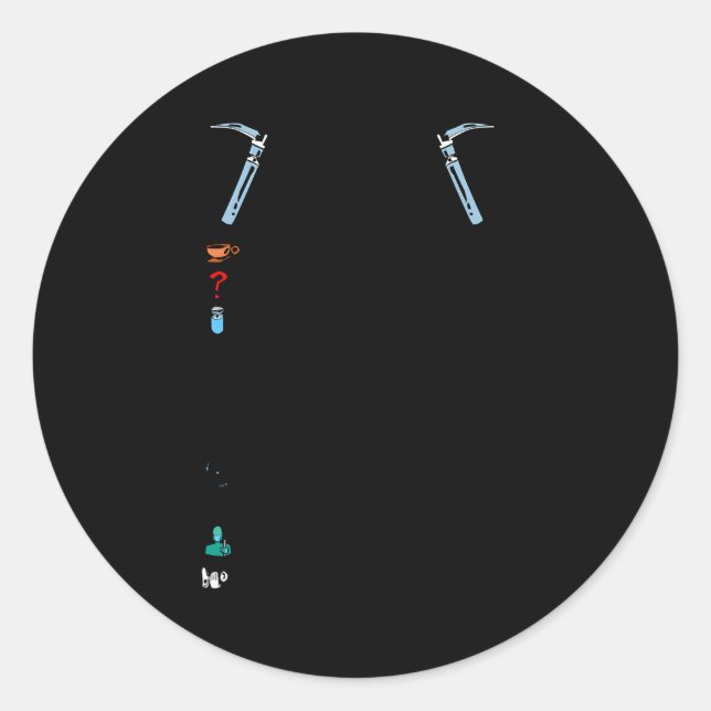 Sticker Rond Les Règles De L'Anesthésie (Devant)