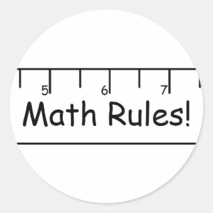 Sticker Rond Les règles mathématiques !