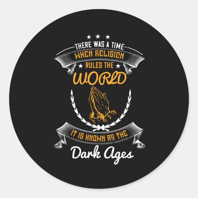 Sticker Rond Les Religions Gouvernaient Le Monde À L'Âge Sombre (Devant)