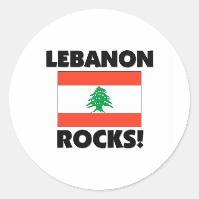 Sticker Rond Les rochers du Liban (Devant)