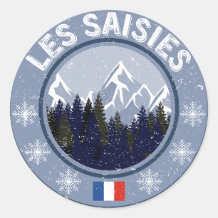 Sticker Rond Les Saisies Station de Ski