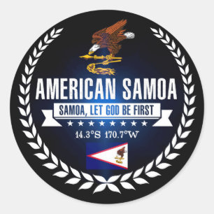 Sticker Rond Les Samoa américaines