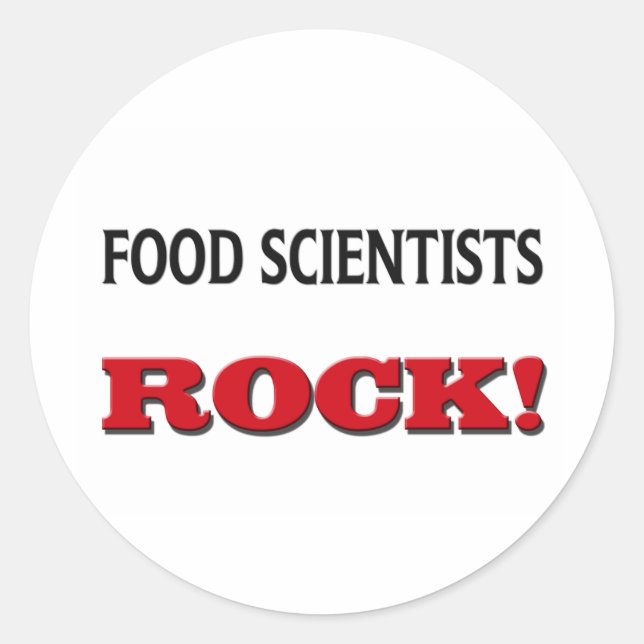 Sticker Rond Les scientifiques alimentaires Rock (Devant)