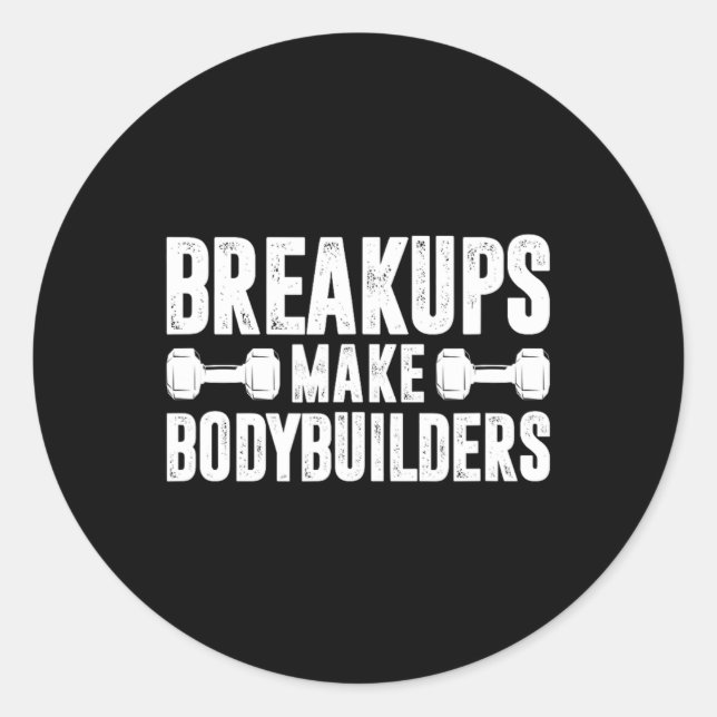 Sticker Rond Les Séparations Font De Bodybuilders Fitness Train (Devant)