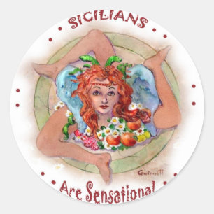 Sticker Rond Les siciliens sont sensationnels
