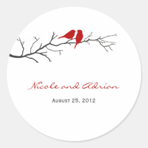 Sticker Rond Les silhouettes d'oiseaux favorisent les autocolla