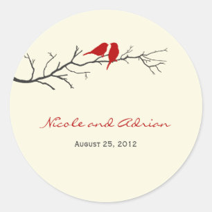 Sticker Rond Les silhouettes d'oiseaux favorisent les autocolla