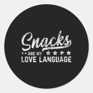Sticker Rond Les snacks sont mon langage de l'amour Saint-Valen
