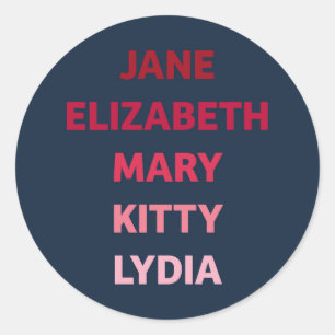 Sticker Rond Les soeurs Bennet de la fierté et du préjugé