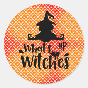 Sticker Rond Les sorcières en chausse