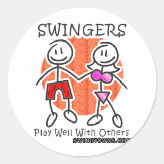 Sticker Rond Les Swingers Jouent Bien Ensemble