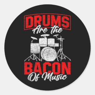 Sticker Rond Les Tambours Sont Le Con De La Musique Barbecue Vi