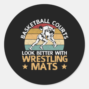 Sticker Rond Les Terrains De Basket-Ball Sont Meilleurs Avec Le