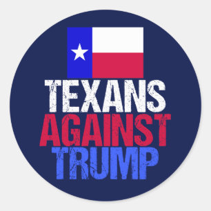 Sticker Rond Les Texans contre Trump