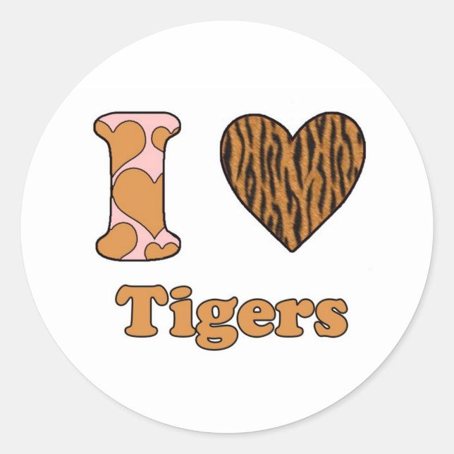 Sticker Rond Les Tigres de l'amour (Devant)