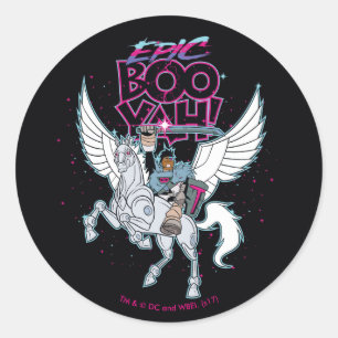 Sticker Rond Les titans de l'adolescence vont ! cyborg de