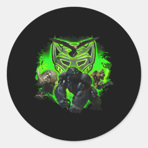 Sticker Rond Les Transformateurs Montent Des Bêtes Maximaux