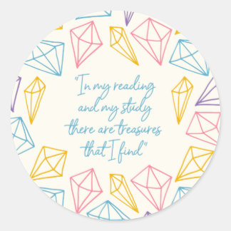 Sticker Rond "Les trésors que je trouve"