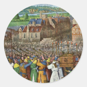 Sticker Rond Les Trompettes De Jéricho Par Fouquet Jean (Meille