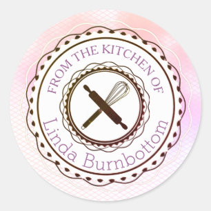 Sticker Rond Les ustensiles de cuisson battent de la cuisine de