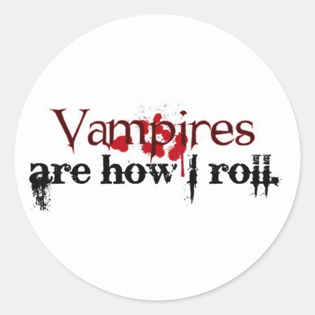 Sticker Rond Les vampires sont comme ça (Devant)
