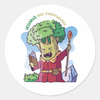 Sticker Rond Les Végétaux Sont Partout / Brocoli Mal.
