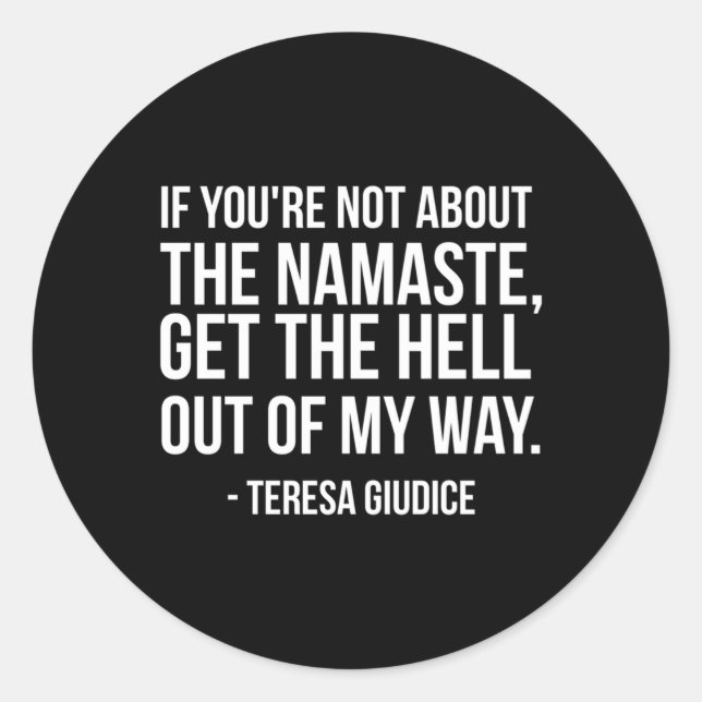 Sticker Rond Les Véritables Foyers Du New Jersey Teresa Giudice (Devant)