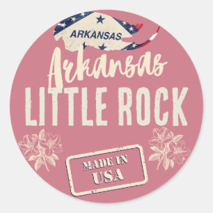 Sticker Rond Les villes de l'Arkansas