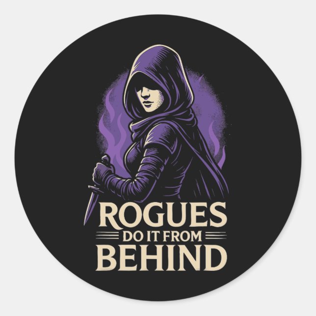 Sticker Rond Les Voyous Le Font Par Derrière Drôle De Jeu De Rô (Devant)
