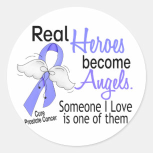 Sticker Rond Les vrais héros deviennent cancer de la prostate