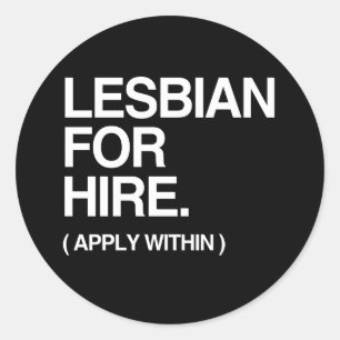 STICKER ROND LESBIAN À LOUER