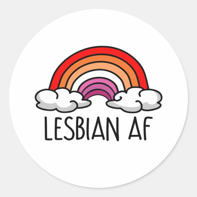 STICKER ROND LESBIENNE AF (Devant)