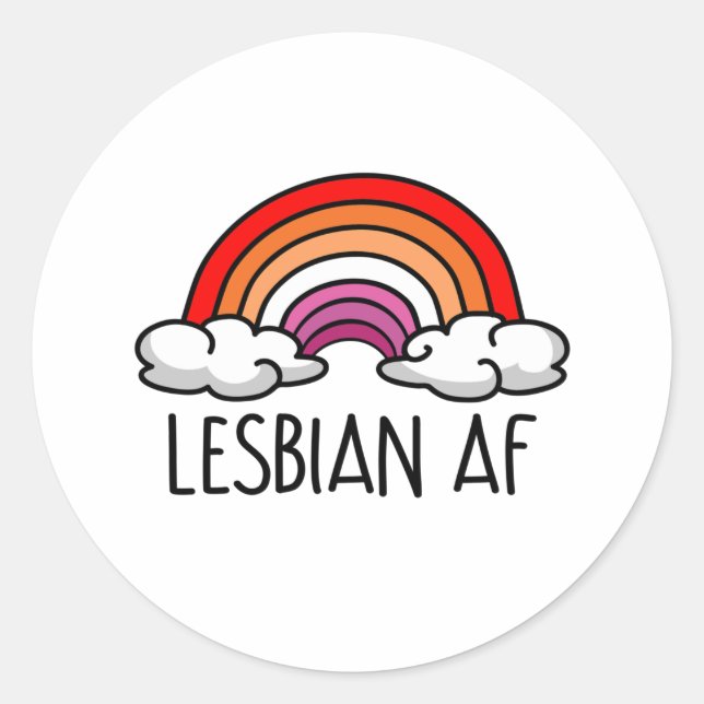 STICKER ROND LESBIENNE AF (Devant)